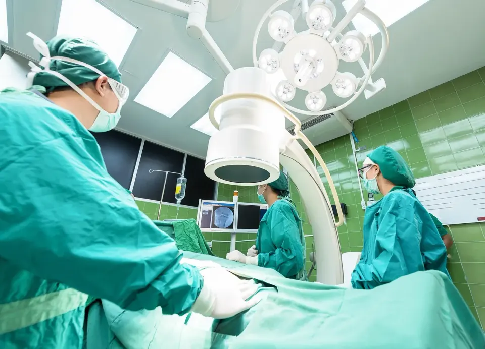 operation, operating room, surgery, operating table
